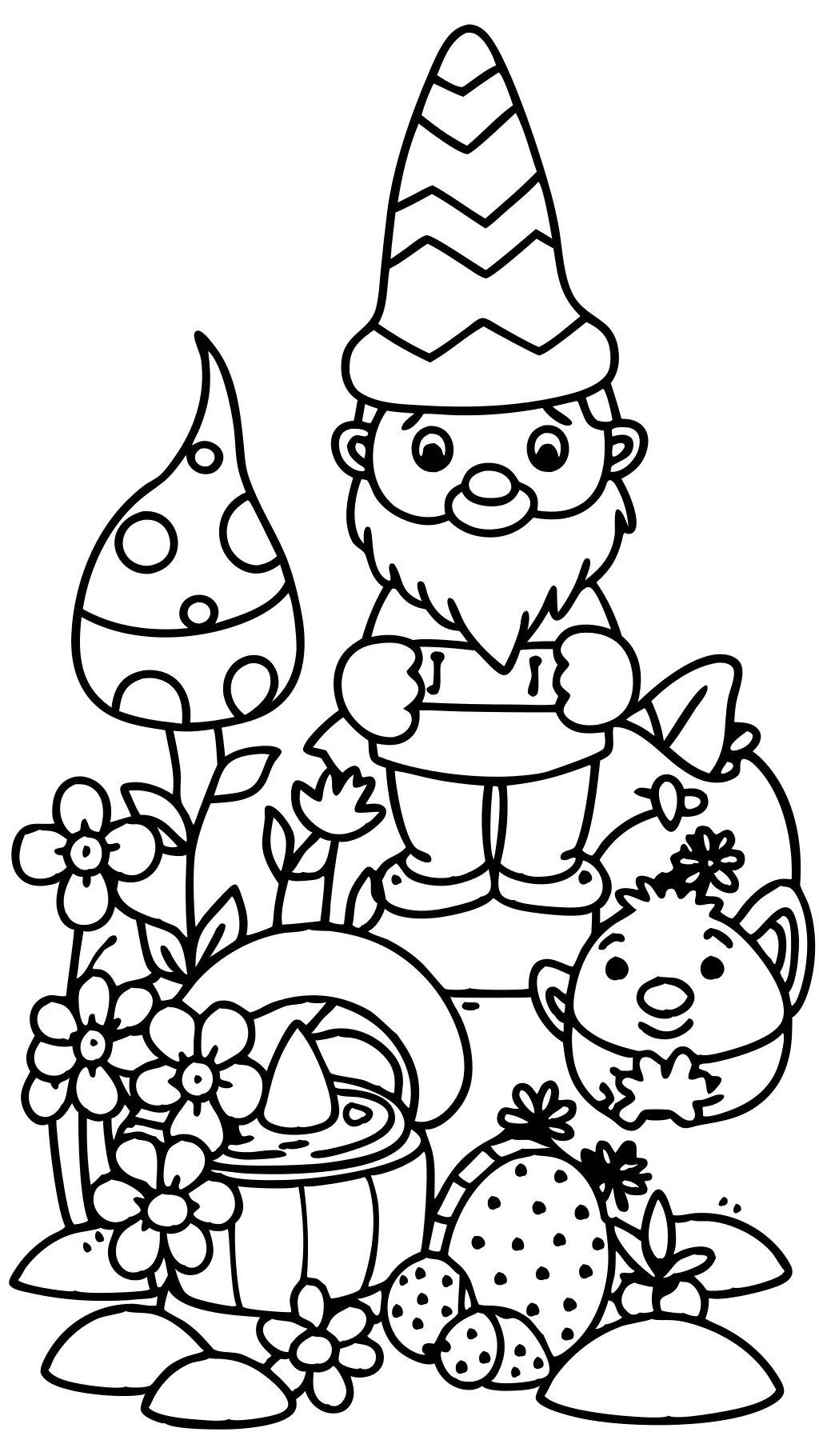 free printable gnome coloring pages